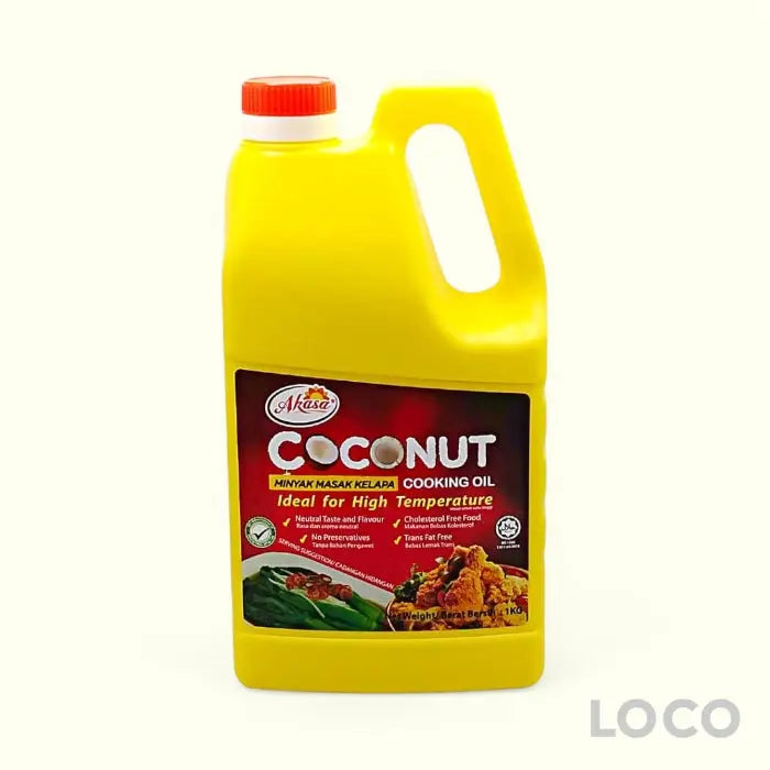 Akasa Coconut Cooking Oil 1kg - Cooking Aids