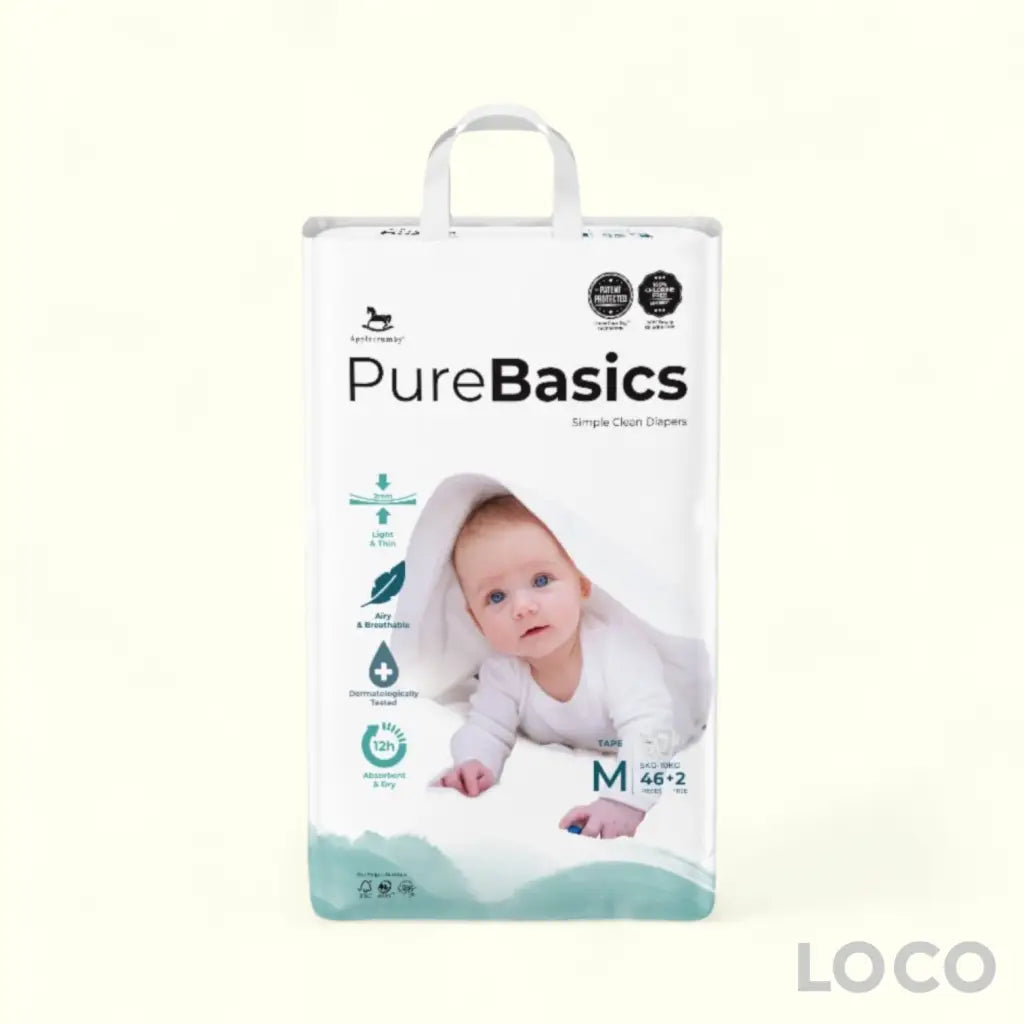Applecrumby Purebasics Tape Diaper - M46