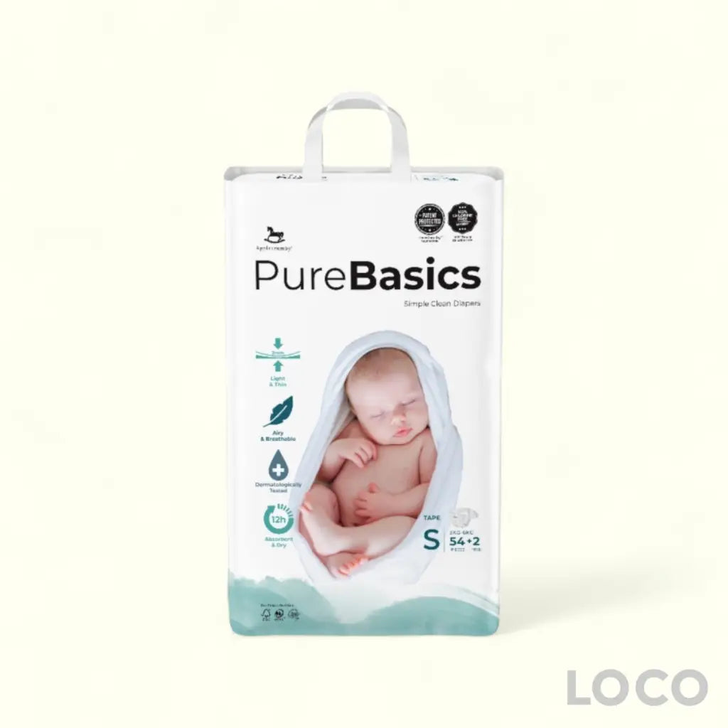 Applecrumby Purebasics Tape Diaper - S54