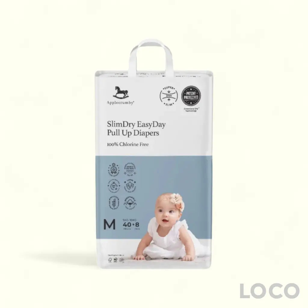 Applecrumby Slimdry Easyday Pull Up Diapers - M40