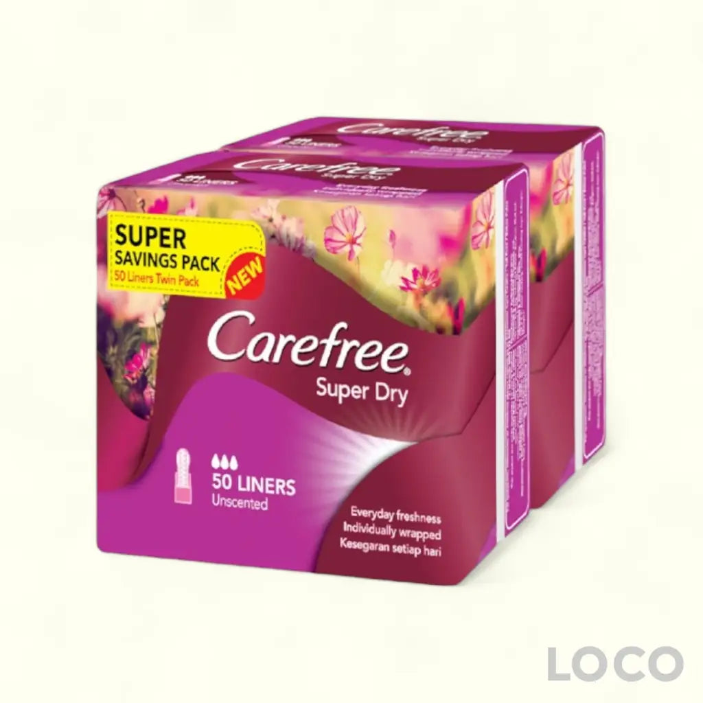 Carefree Pantyliners Super Dry 50SX2 Twin Pack