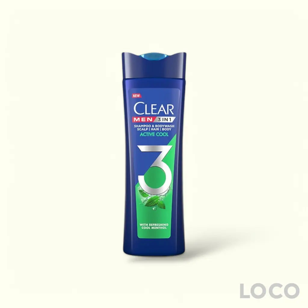 Clear Men Hair Shampoo 315ml - 3in1 Active Cool 333ml