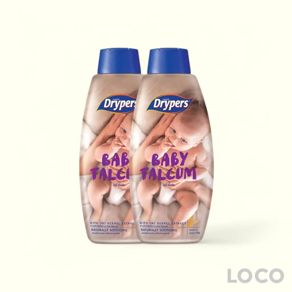 Drypers Baby Talcum 2x500g Twin Pack - Baby Care