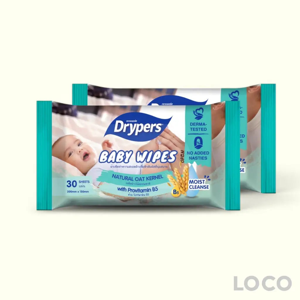 Drypers Baby Wipes 2x30s - Regular - Baby Care