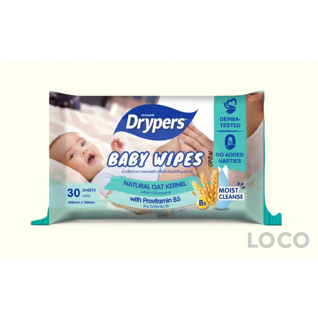 Drypers Baby Wipes 30s - Regular - Baby Care