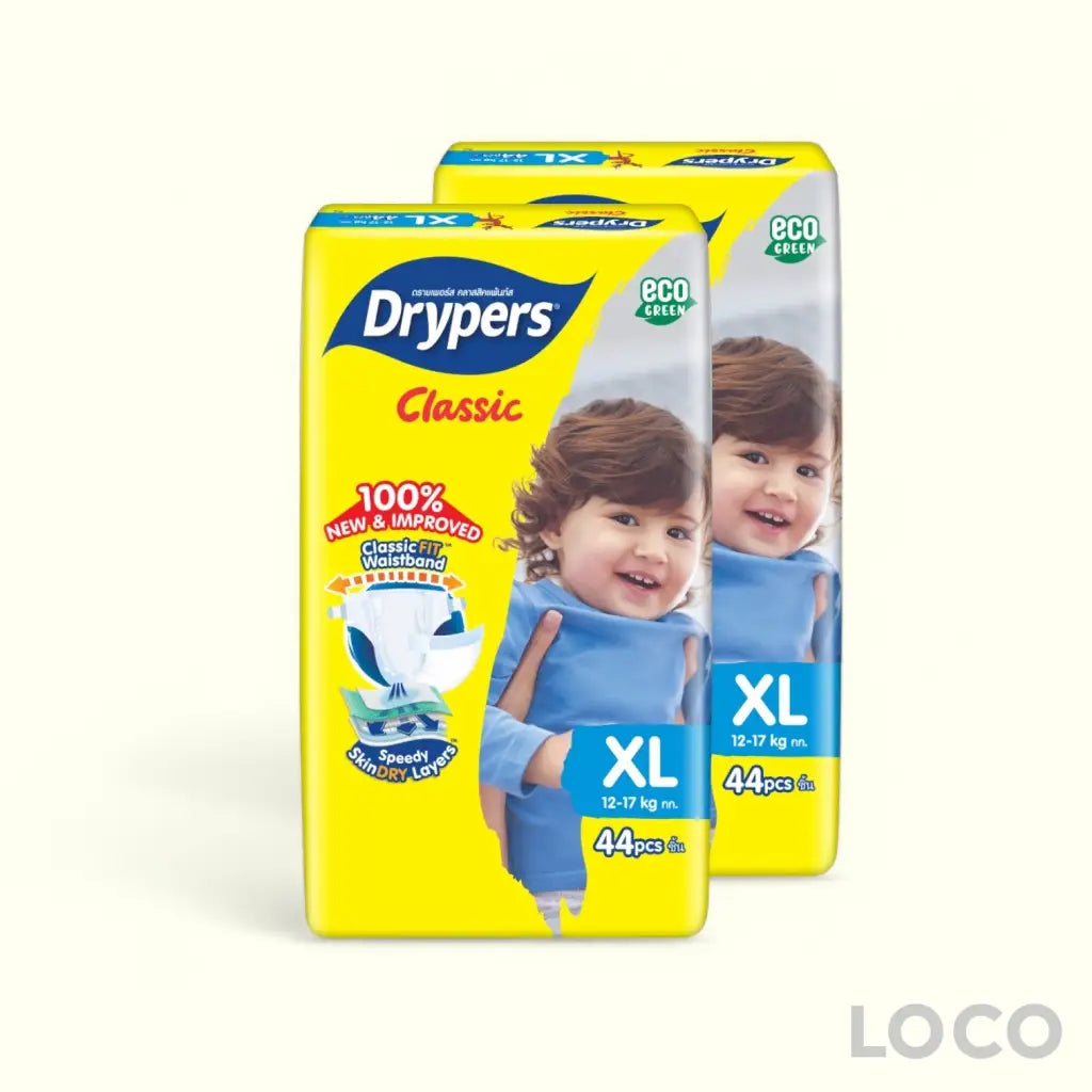 Drypers Classic Open Mega Twin Pack - XL 44 X 2 - Baby