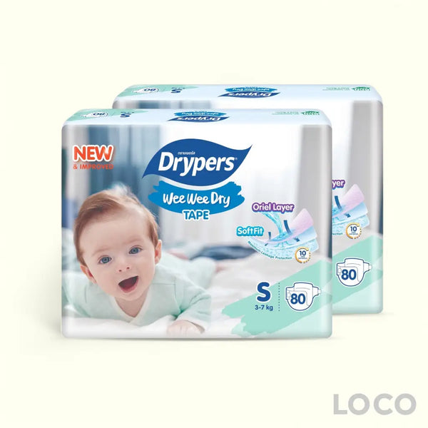 Drypers Wee Wee Dry Open Mega Twin Pack - S80 X 2 - Baby