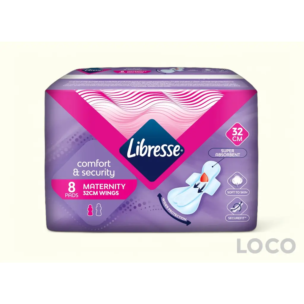 Libresse Maternity Pads - Maternity WBNightW 32cm 8s