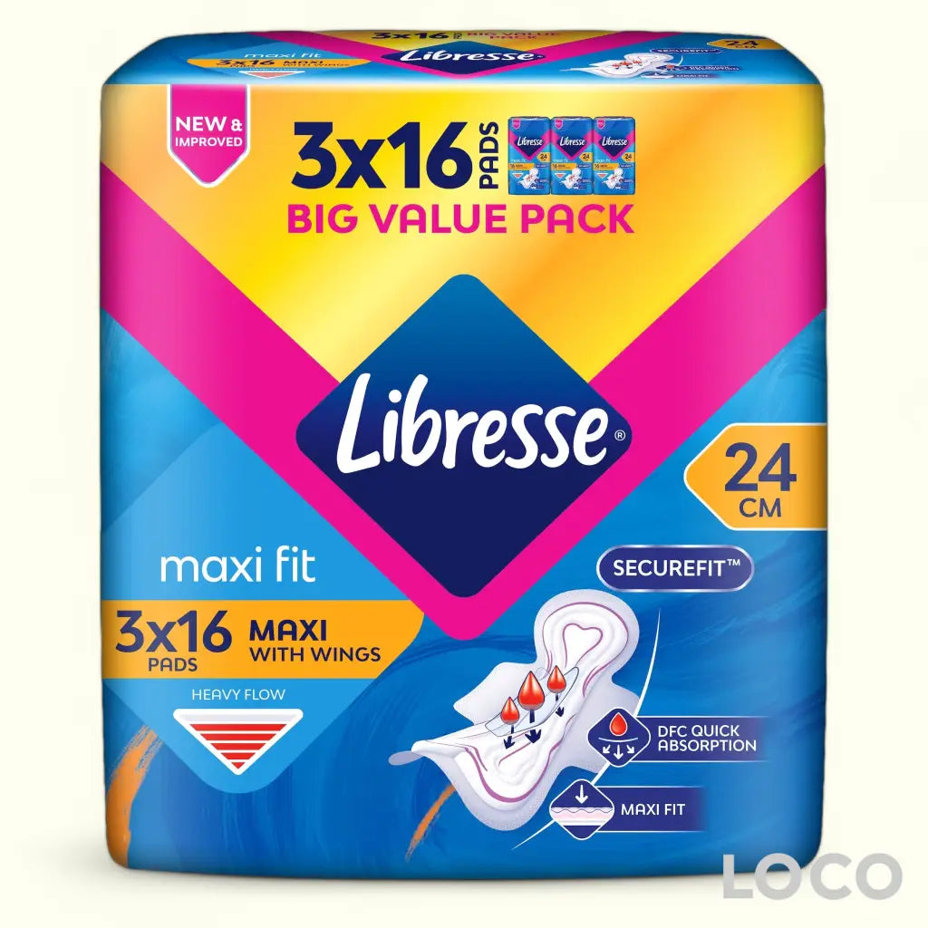 Libresse Unscented Feminine Pads Big Value Pack - MaxiW