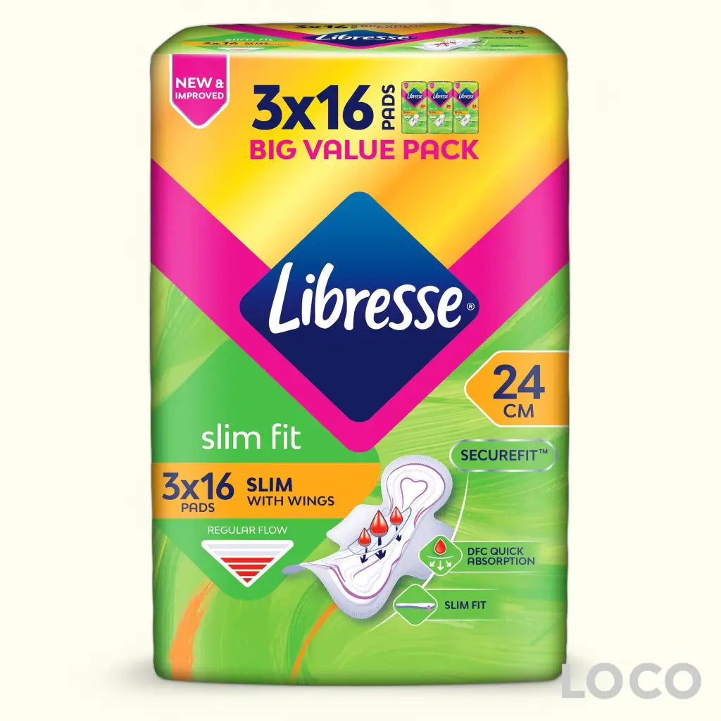 Libresse Unscented Feminine Pads Big Value Pack - SlimW