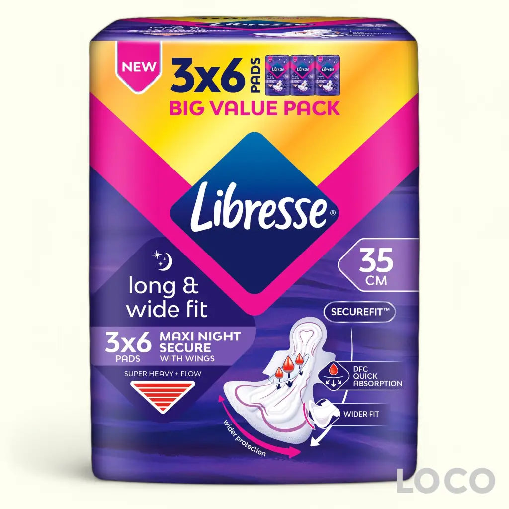 Libresse Unscented Feminine Pads Big Value Pack - WBNightW