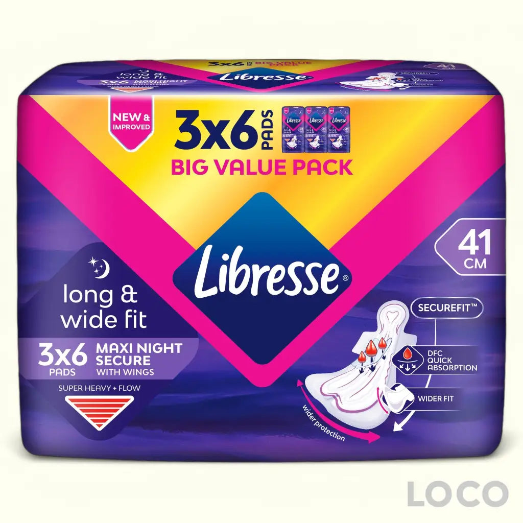 Libresse Unscented Feminine Pads Big Value Pack - WBNightW