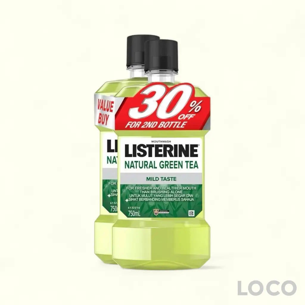 Listerine Mouthwash 750mlX2 Twin Pack - Green Tea 750mlX2