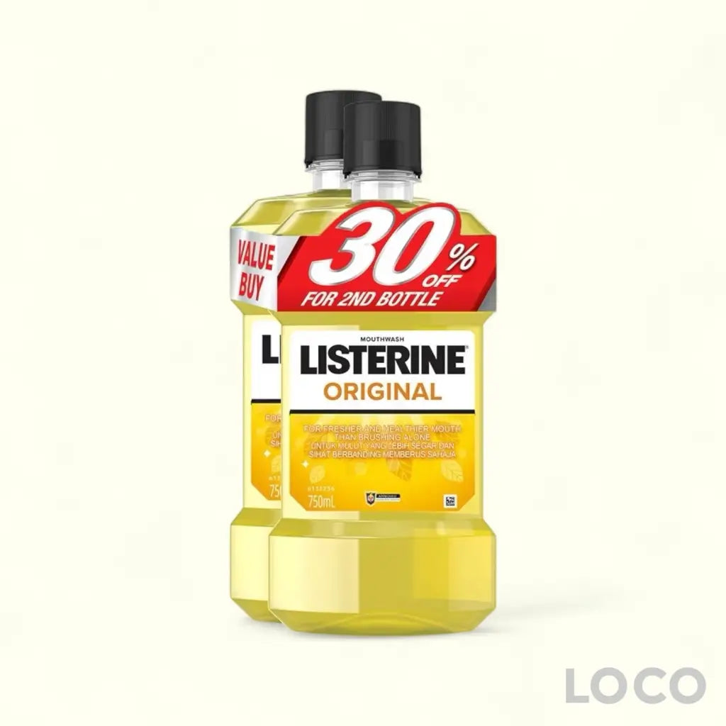 Listerine Mouthwash 750mlX2 Twin Pack - Original 750mlX2