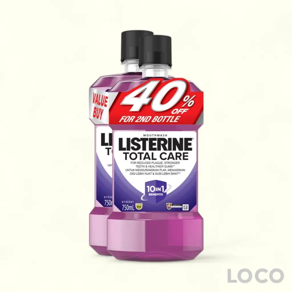 Listerine Mouthwash 750mlX2 Twin Pack - Total Care 750mlX2