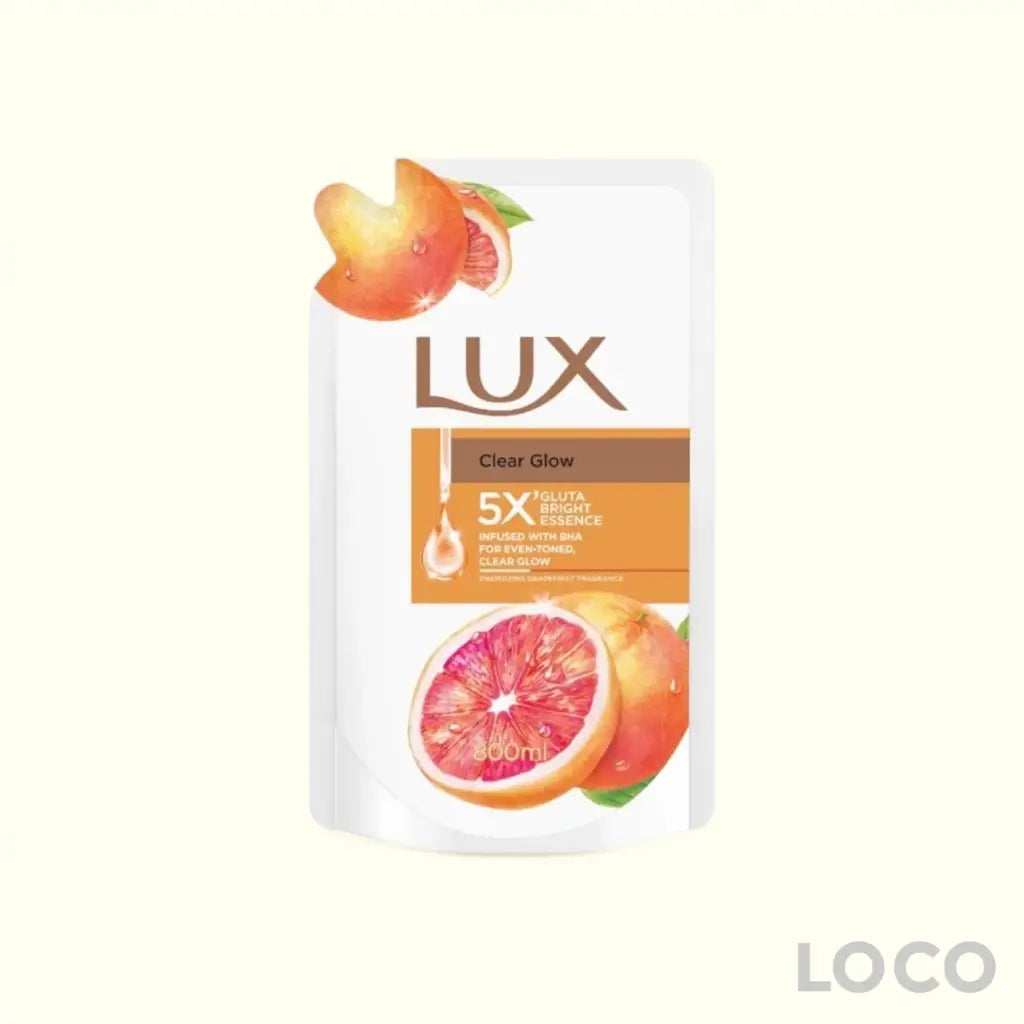 Lux Liquid Body Wash Refill 800ml - Clear Glow (Grapefruit)