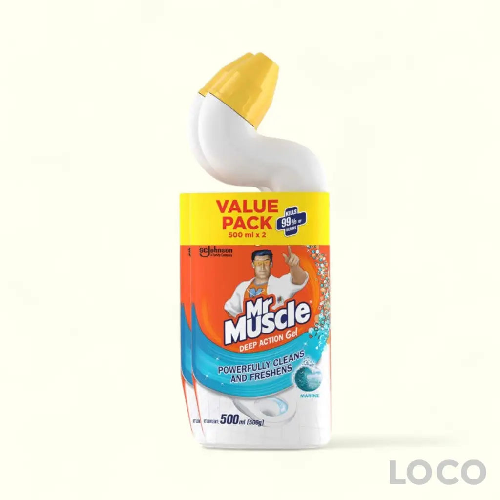 Mr Muscle Toilet Bowl Cleaner 500mlx2 Twin Pack - Marine