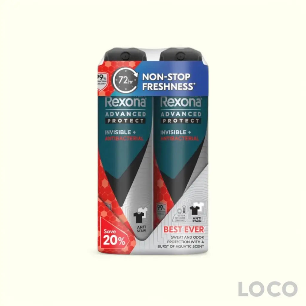 Rexona Men Anti-Perspirant Spray 72H 2x135ml Twin Pack