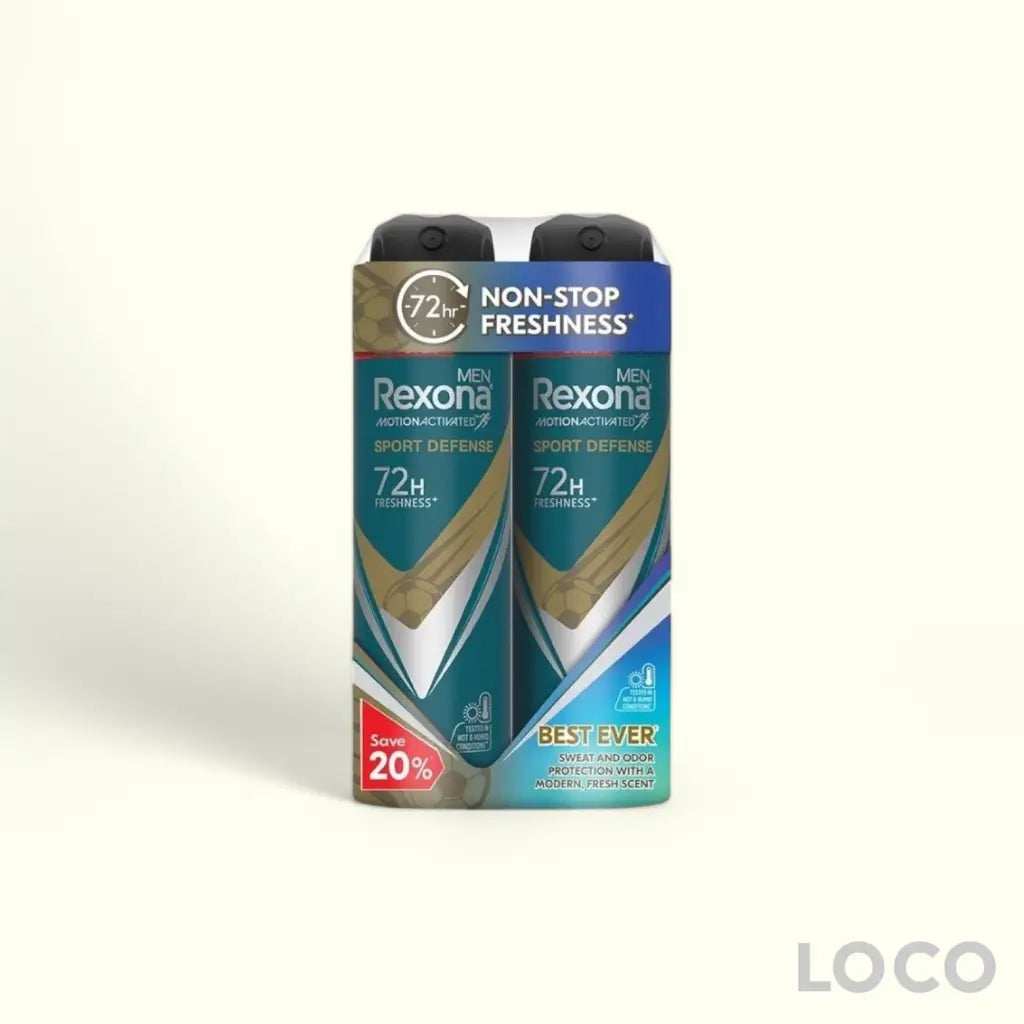 Rexona Men Anti-Perspirant Spray 72H 2x135ml Twin Pack