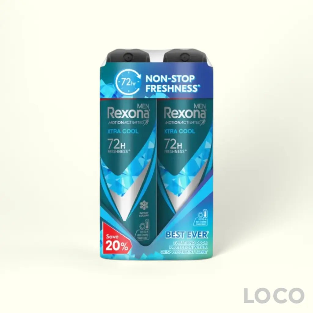 Rexona Men Anti-Perspirant Spray 72H 2x135ml Twin Pack