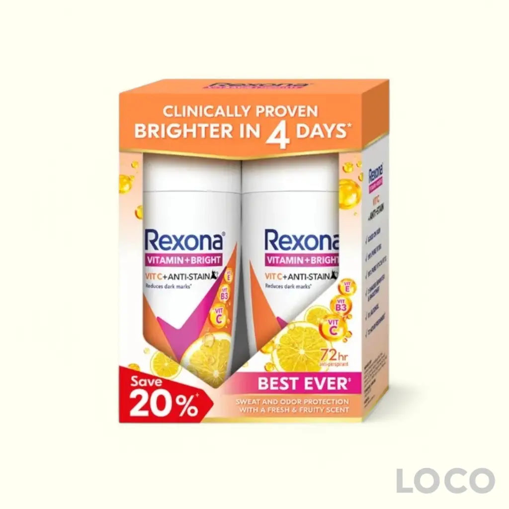 Rexona Women Roll On 72H 2x45ml Twin Pack - Vitamin C