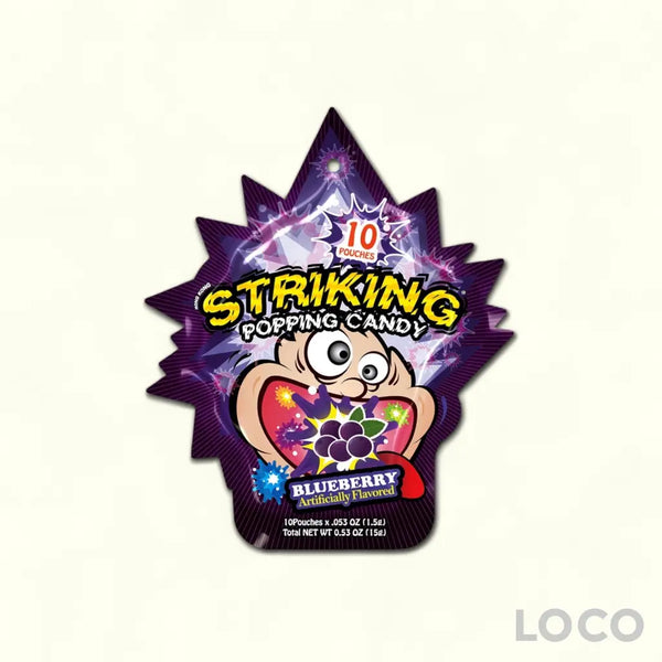 Striking Popping Candy 15G Hang Stripe - Blueberry