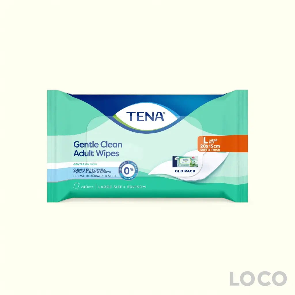 TENA Gentle Care Adult Wipes 40s - Adult Health