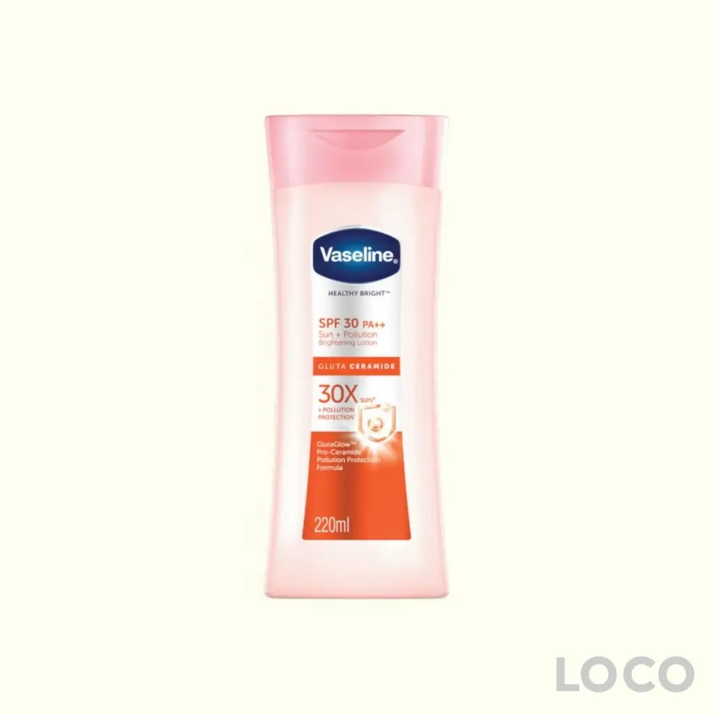 Vaseline Body Lotion Gluta E 220ml - Sun Pollution SPF30