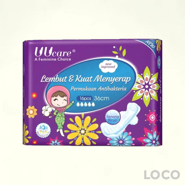 Young Girl Antibacterial Washable Feminine Pads Night 36cm