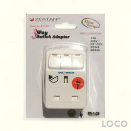 Zeatar Adaptor 3 Way Surge Switch Control Z133