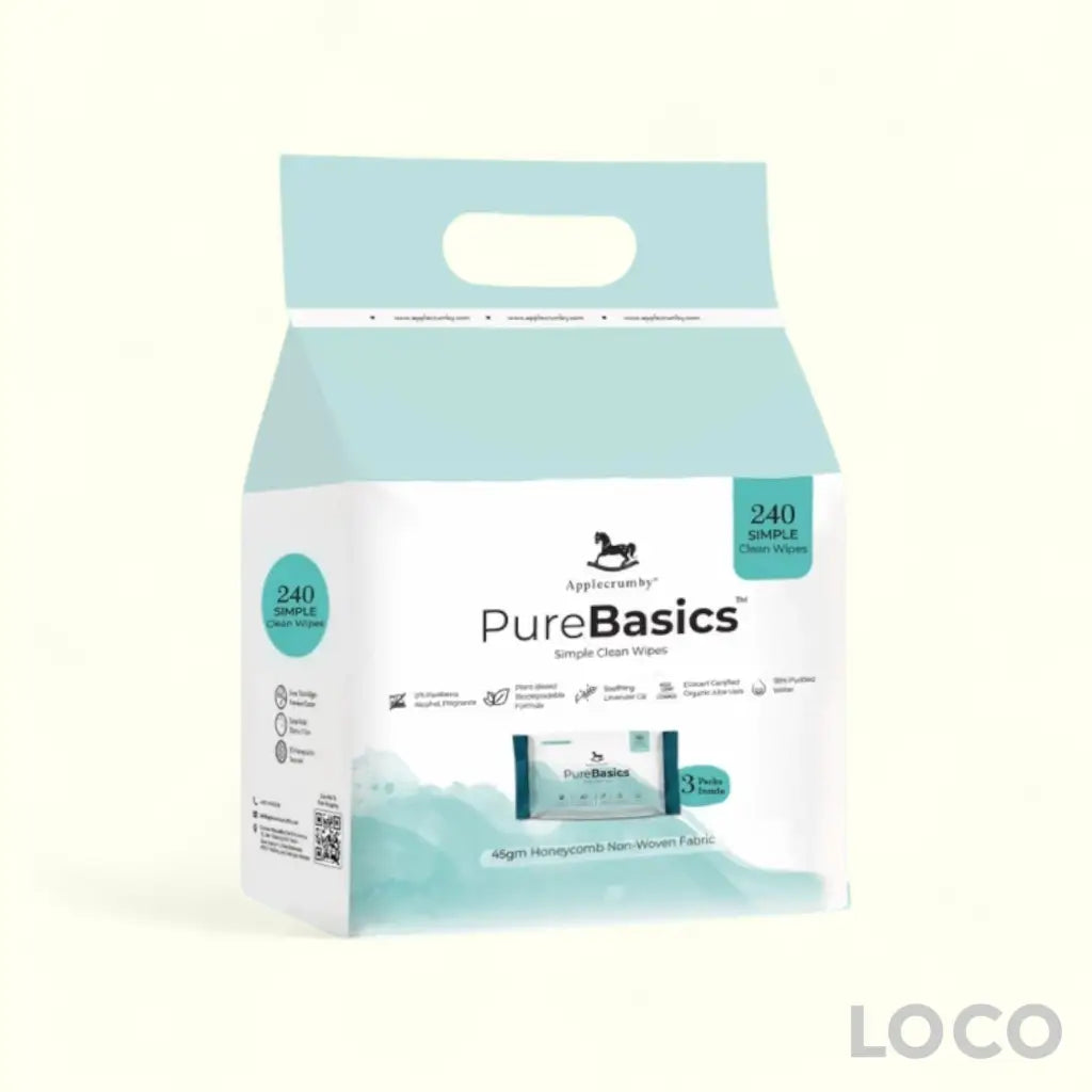 Applecrumby Purebasics Wipes 3x80s