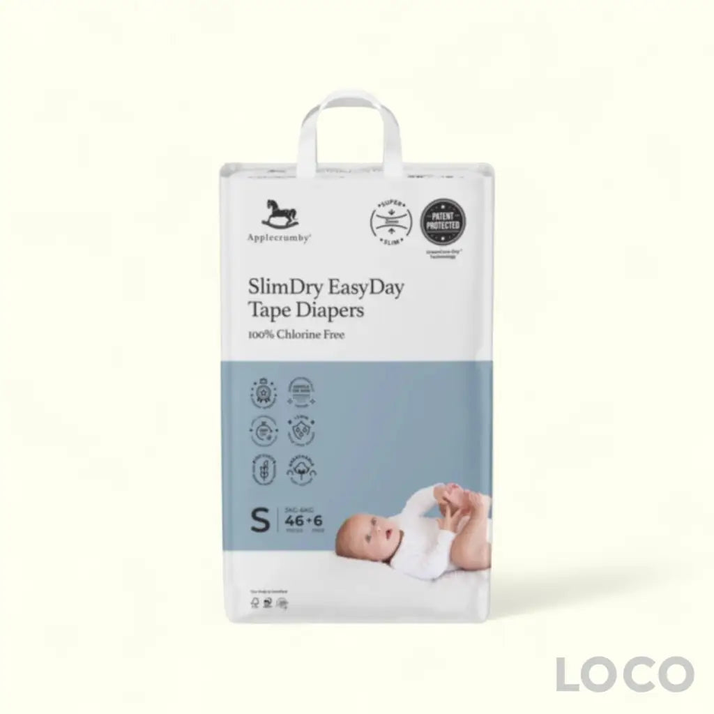 Applecrumby Slimdry Easyday Tape Diapers - S46