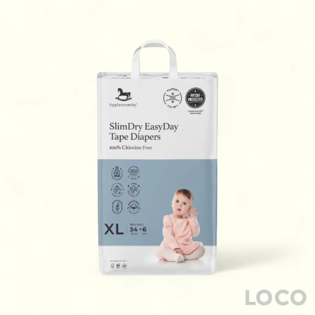 Applecrumby Slimdry Easyday Tape Diapers - XL34