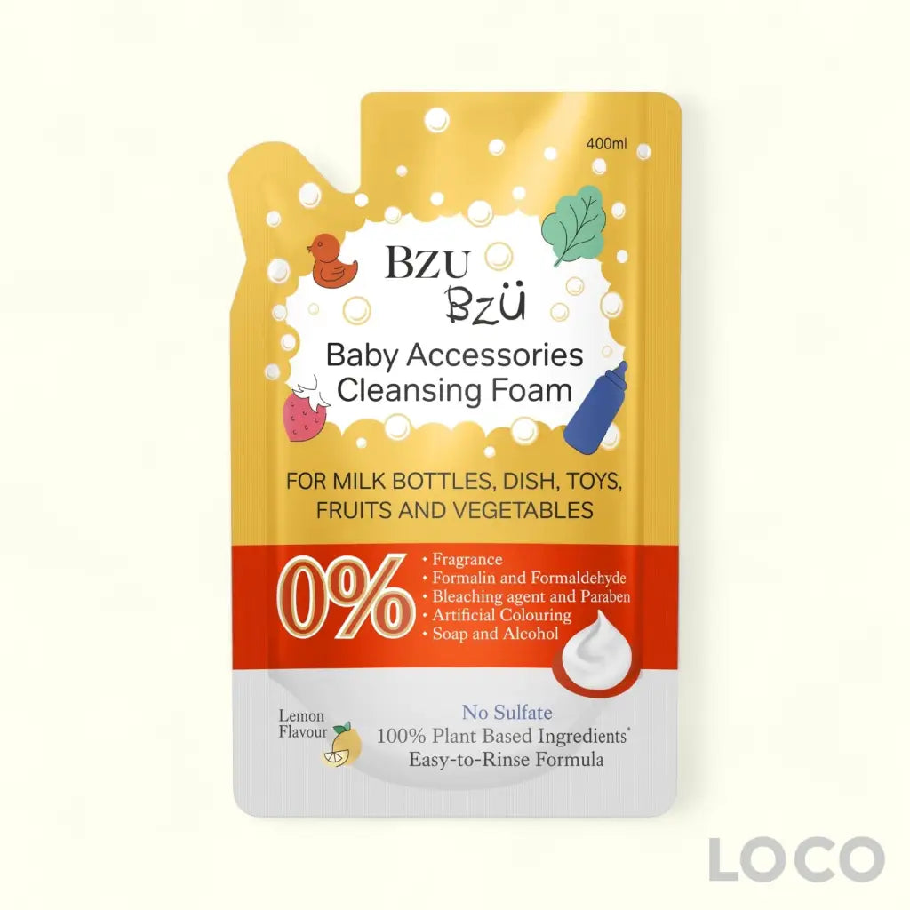 BzuBzu Baby Accessories Cleansing Foam 400ML Refill - Lemon