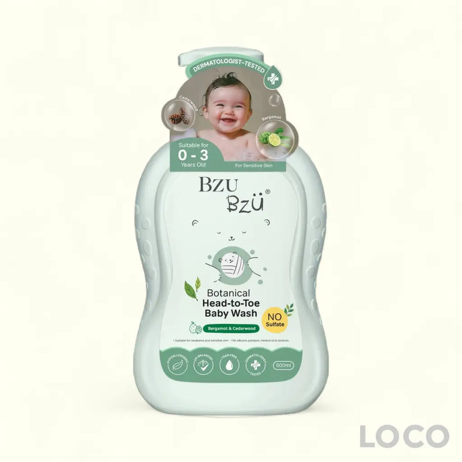 BzuBzu Botanical Head-to-Toe Baby Wash Bergamot & Cedarwood