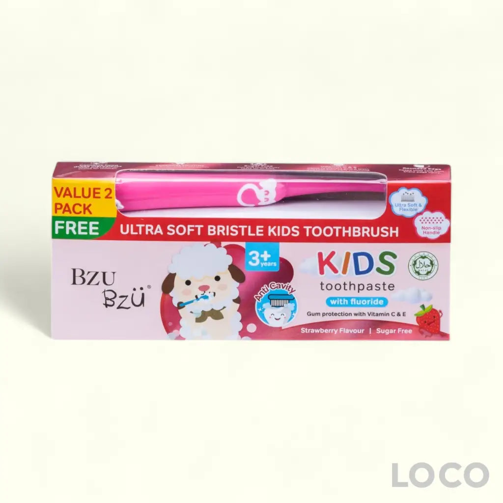 BzuBzu Kids Toothpaste Bundle - Strawberry
