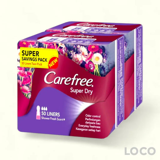 Carefree Pantyliners Super Dry 50SX2 Twin Pack