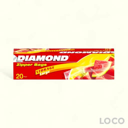 Diamond Zipper Freezer Bag 20s M