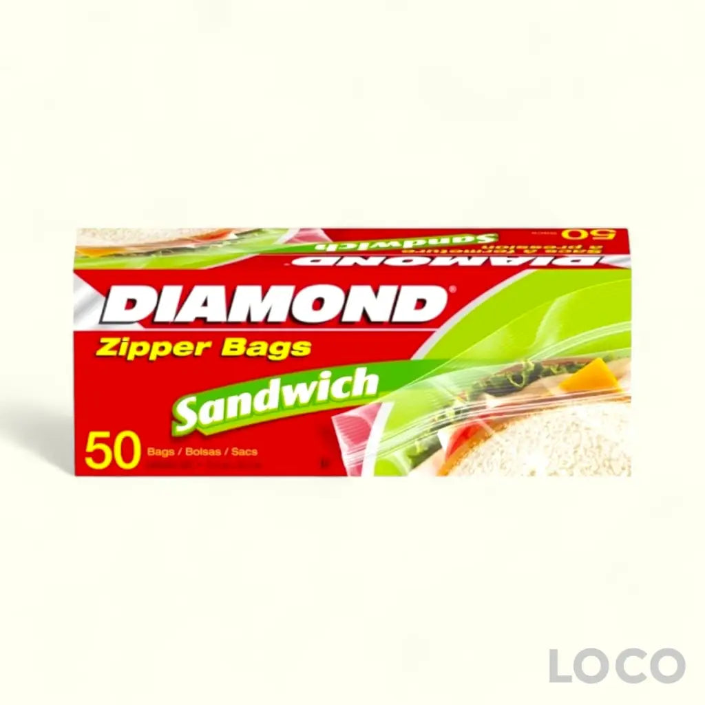Diamond Zipper Sandwich Bag 50s S