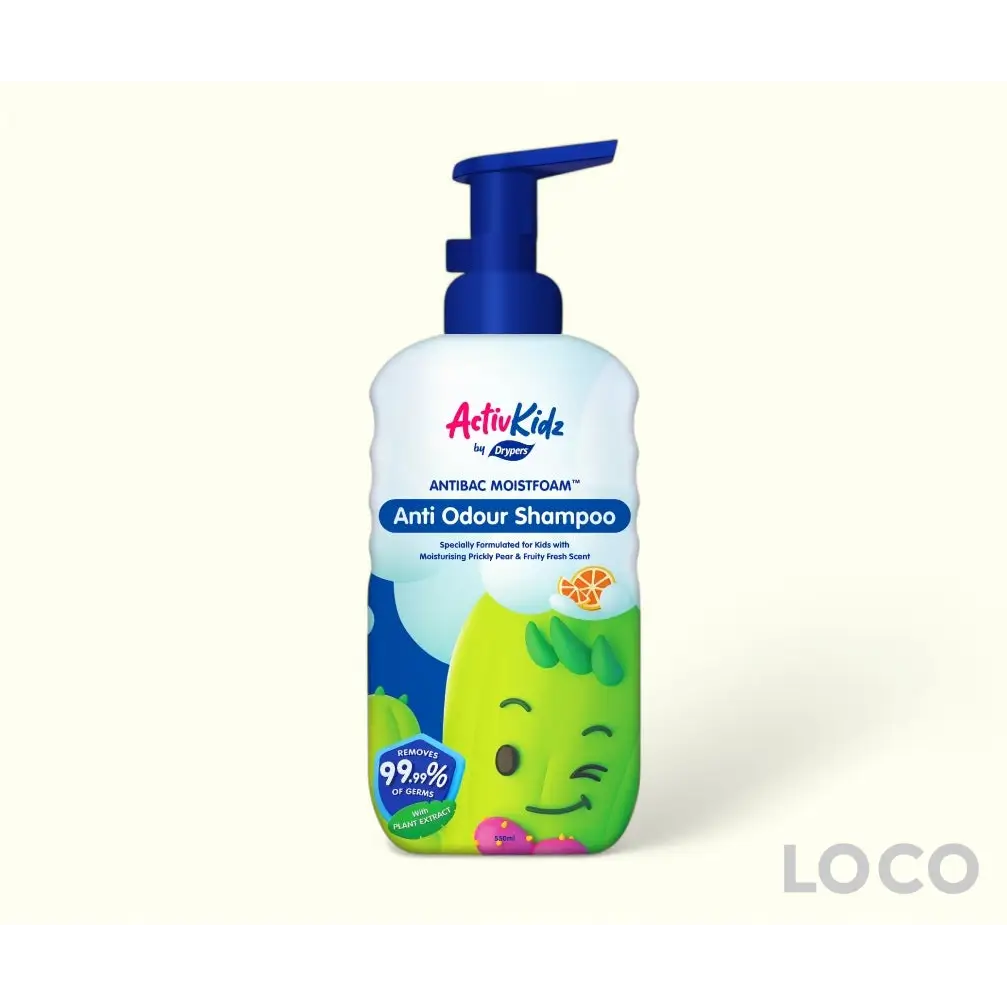 Drypers ActivKidz Antibacterial Foaming Shampoo 550ml