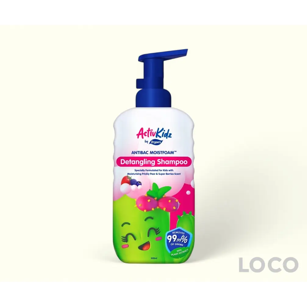 Drypers ActivKidz Antibacterial Foaming Shampoo 550ml
