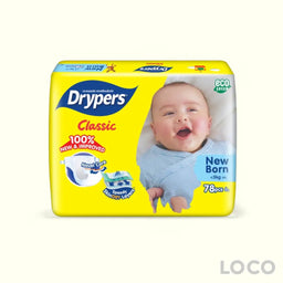 Drypers Classic Open Mega Pack - NB 78 - Baby Diapers
