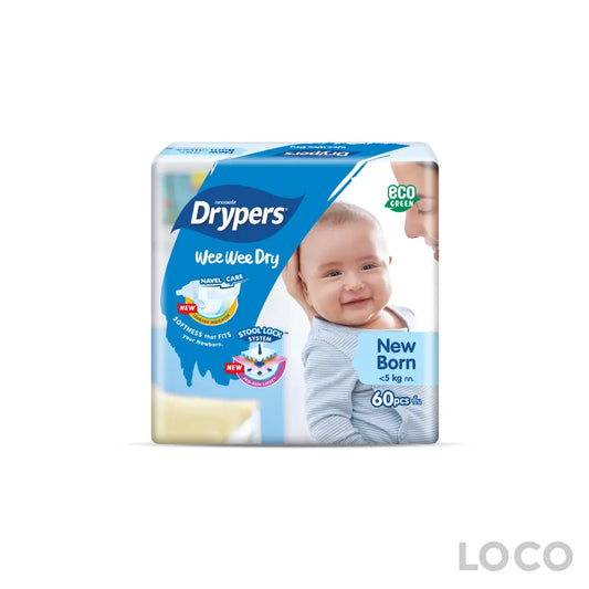 Drypers Wee Wee Dry NB60s - Baby Care