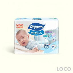 Drypers Wee Wee Dry Open Mega Pack - Baby Diapers