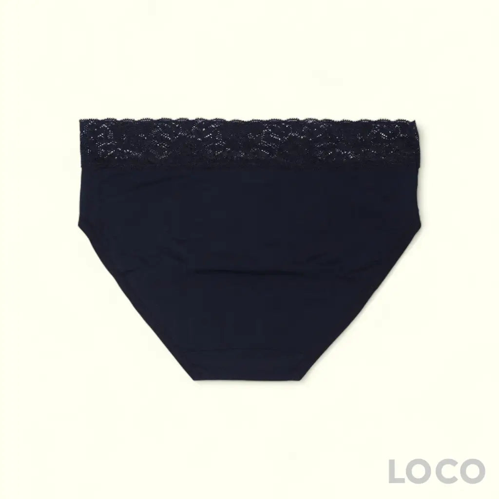 Enya Lace Cotton Panties - XS