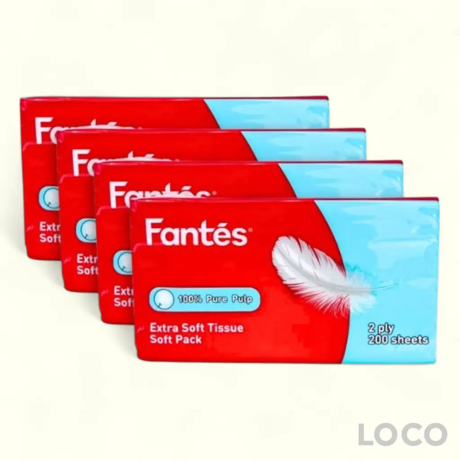 Fantes Facial Tissue Soft Pack 2ply 4x200s