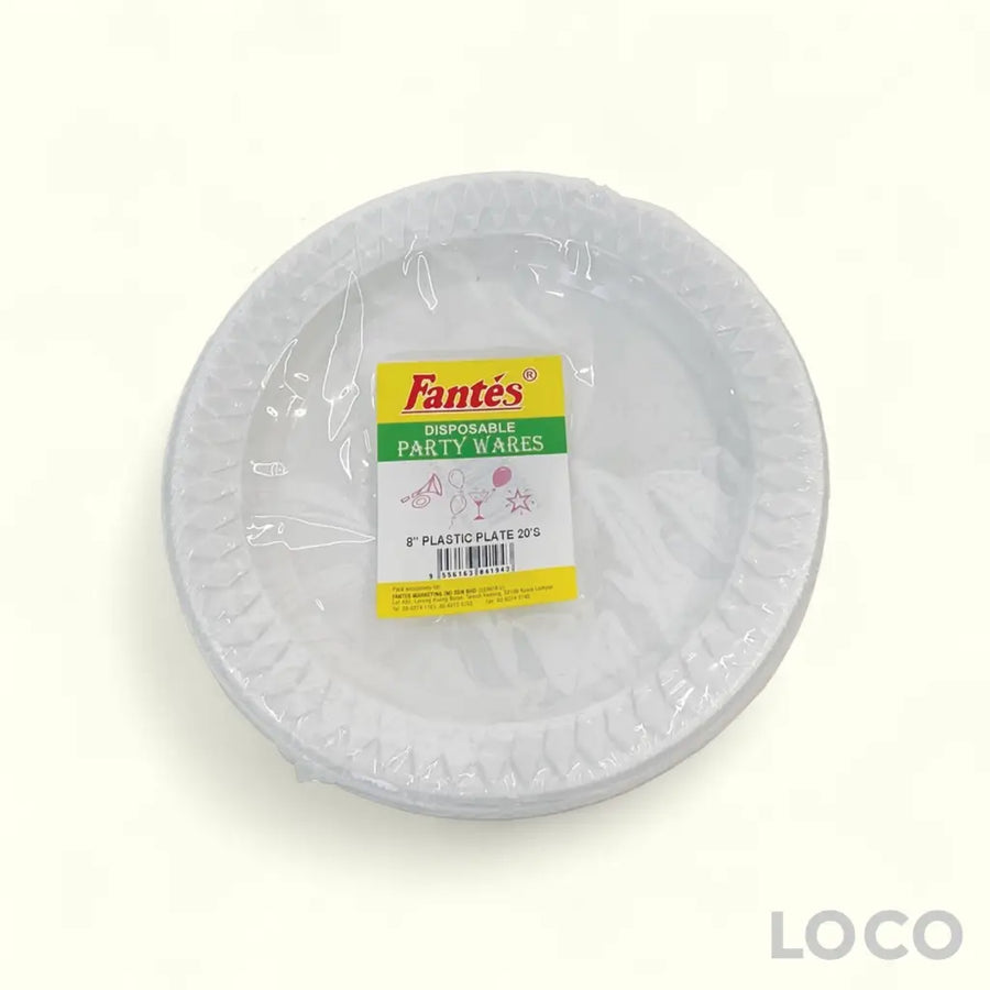 Fantes Plastic Plate 8inch x 20S