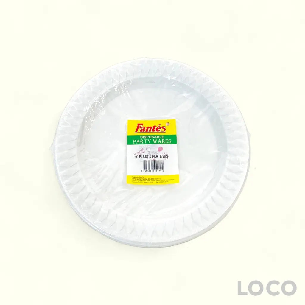 Fantes Plastic Plate 9inch x 20S