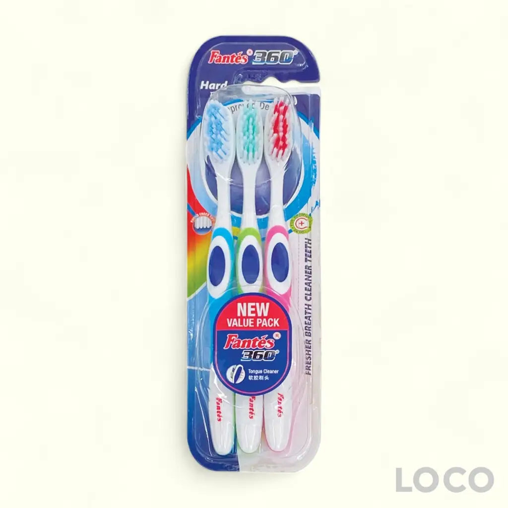 Fantes Toothbrush 360 Value Pack 2 + 1 - Hard