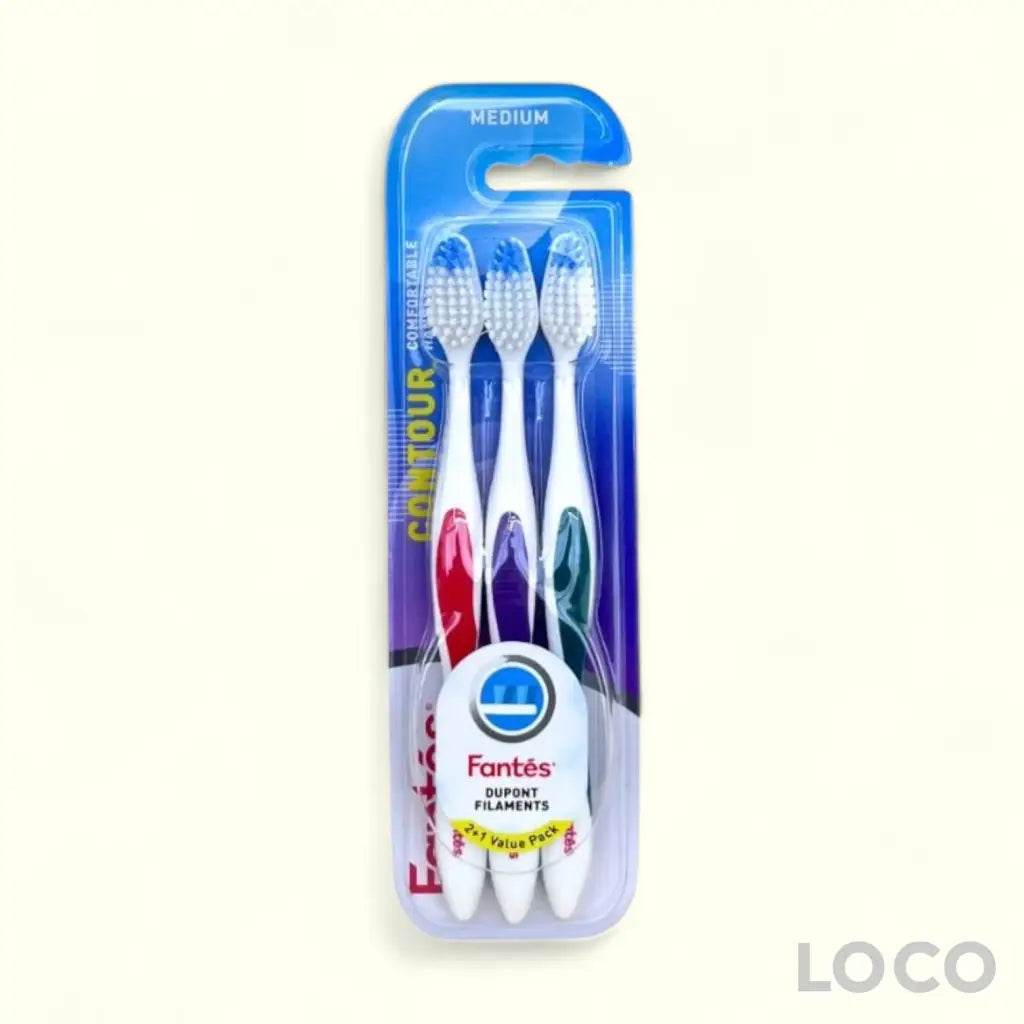 Fantes Toothbrush Contour Value Pack 2 + 1 - Hard